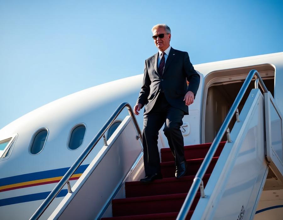 El presidente, a su llegada a Nueva York. AP